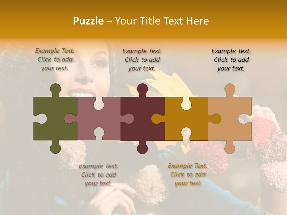 Beauty Maple Lady PowerPoint Template