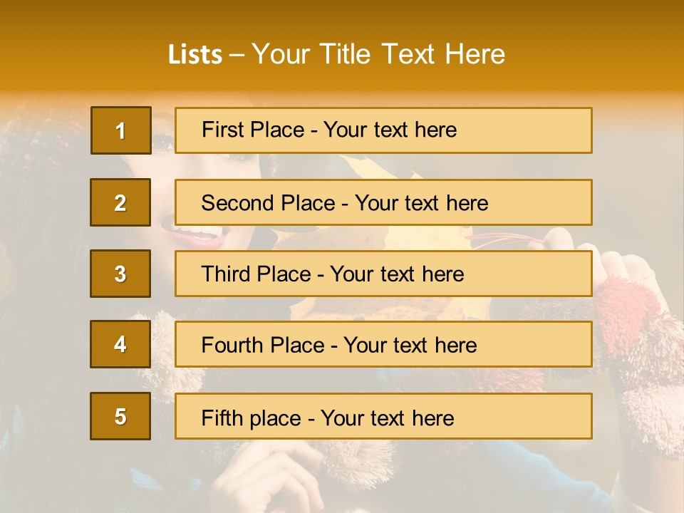 Beauty Maple Lady PowerPoint Template