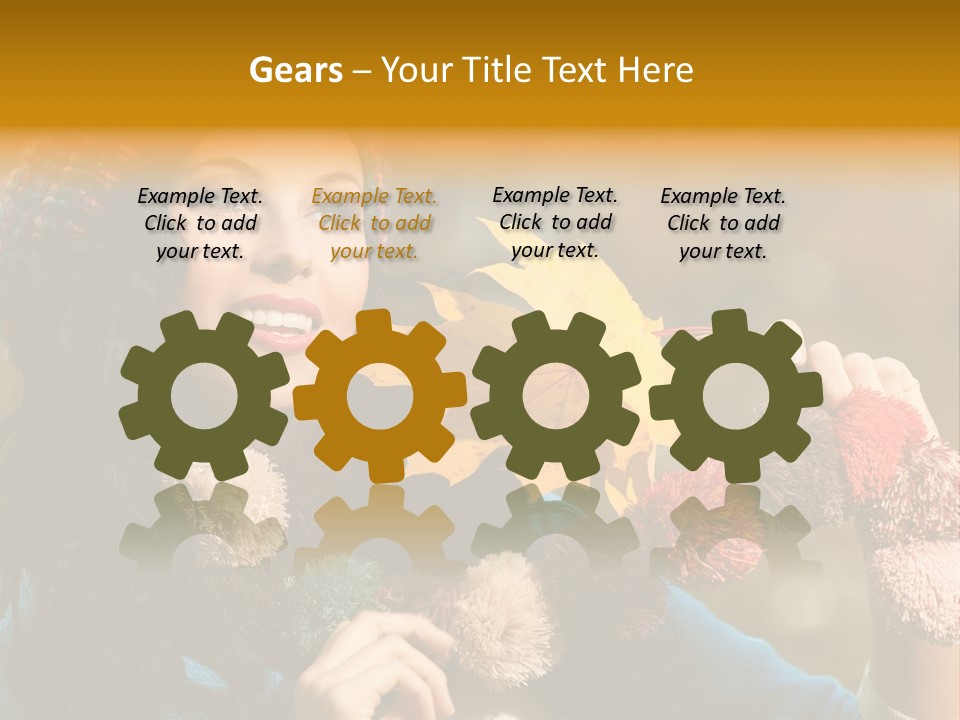 Beauty Maple Lady PowerPoint Template