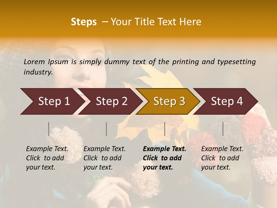 Beauty Maple Lady PowerPoint Template