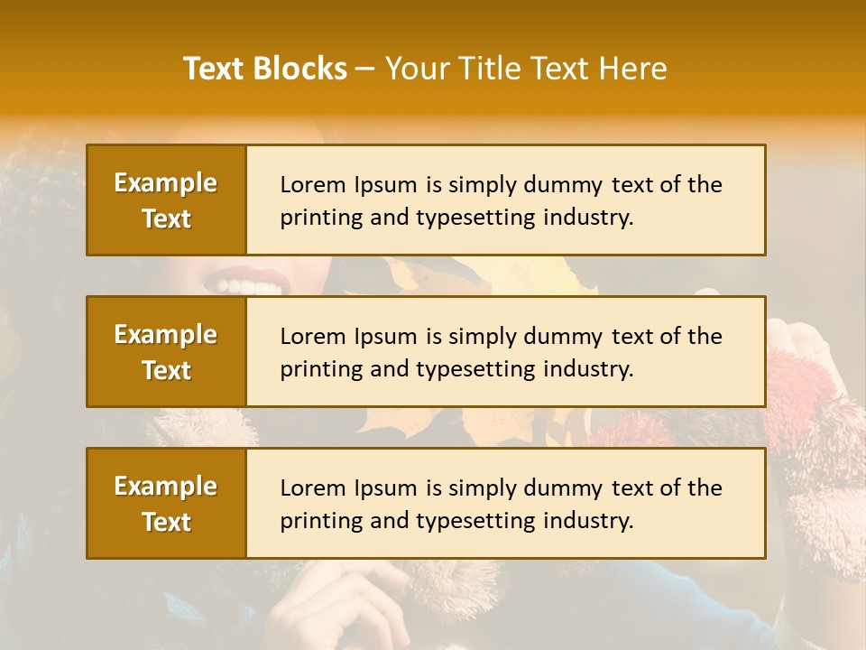 Beauty Maple Lady PowerPoint Template