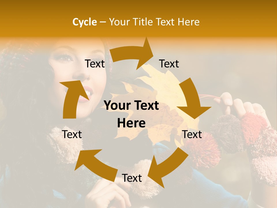 Beauty Maple Lady PowerPoint Template