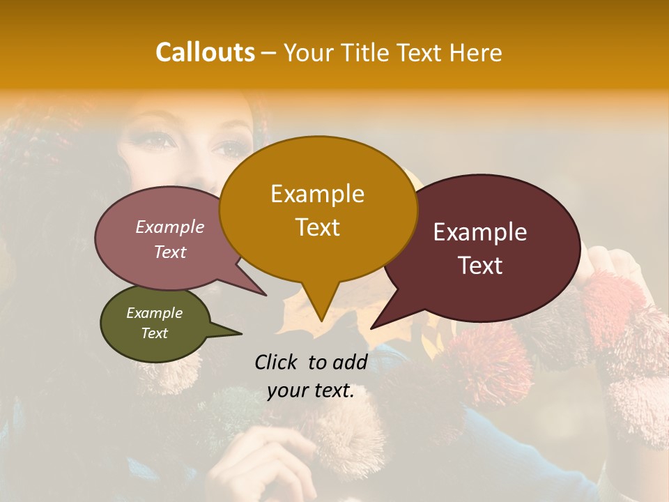 Beauty Maple Lady PowerPoint Template