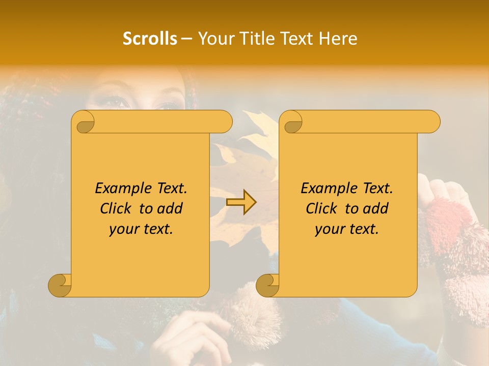 Beauty Maple Lady PowerPoint Template