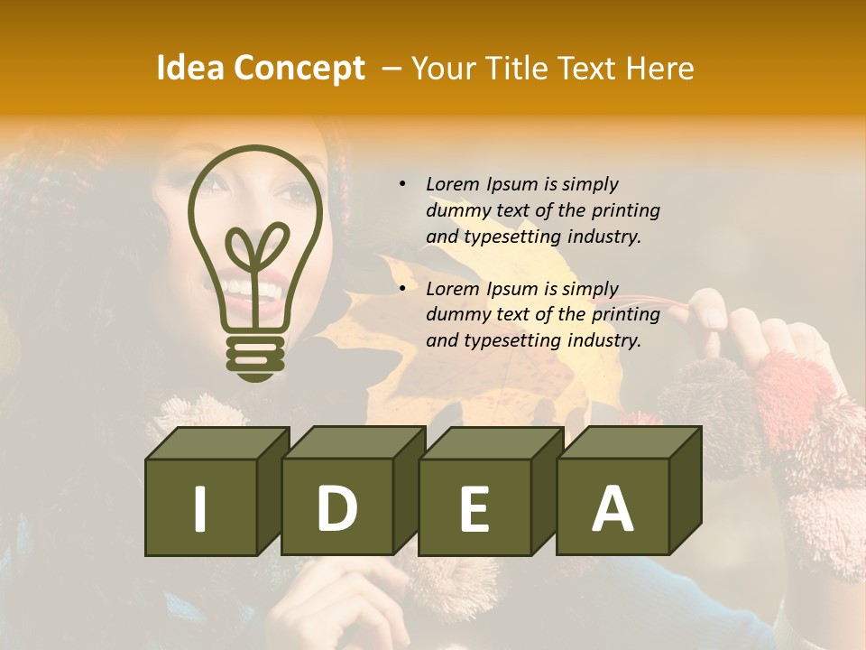 Beauty Maple Lady PowerPoint Template