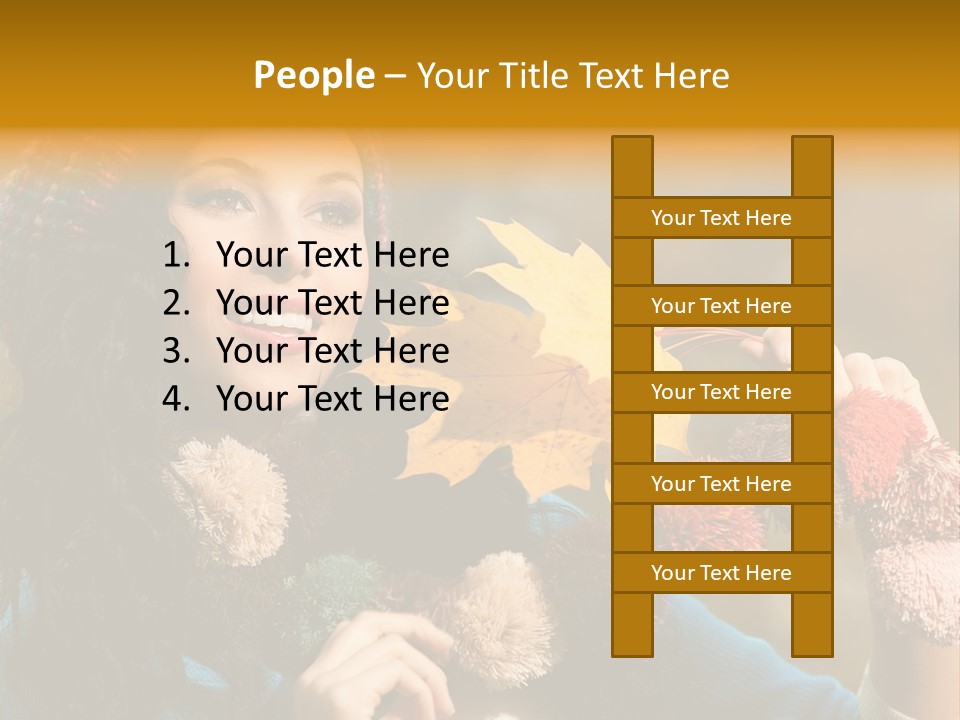 Beauty Maple Lady PowerPoint Template