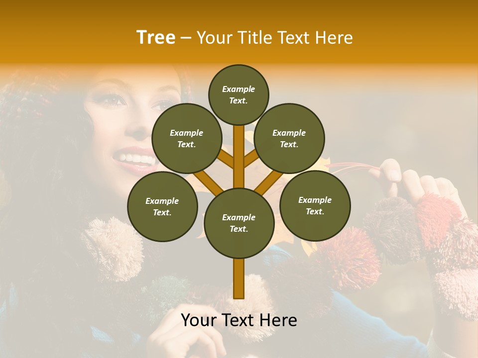 Beauty Maple Lady PowerPoint Template