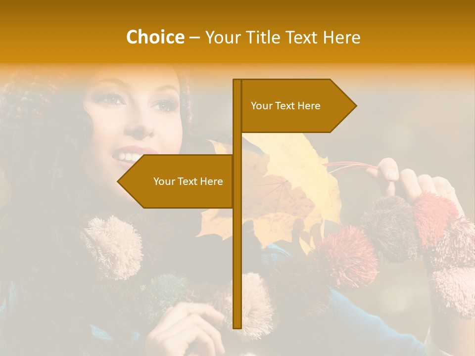 Beauty Maple Lady PowerPoint Template