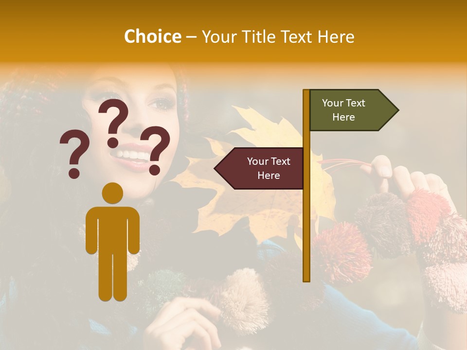 Beauty Maple Lady PowerPoint Template