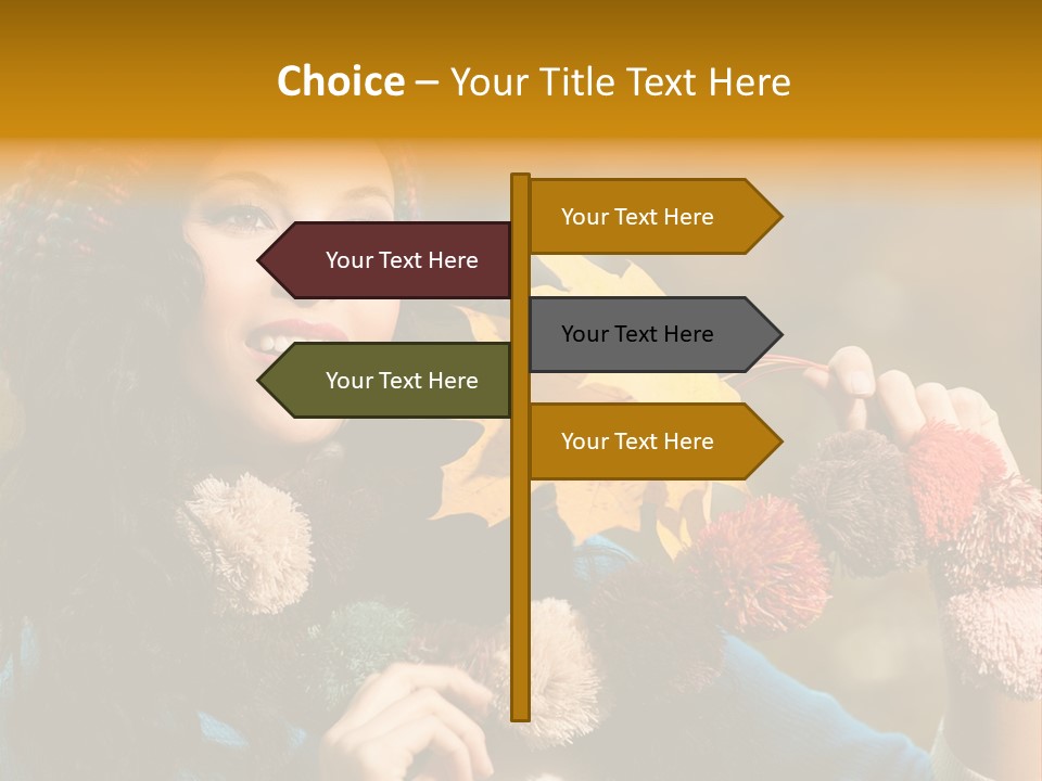 Beauty Maple Lady PowerPoint Template