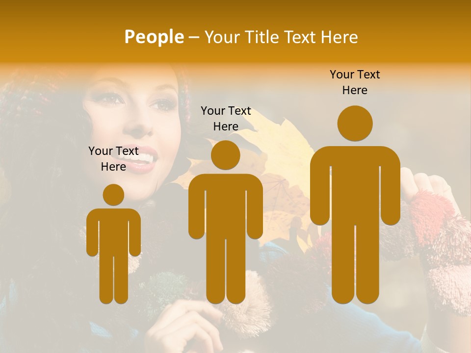 Beauty Maple Lady PowerPoint Template