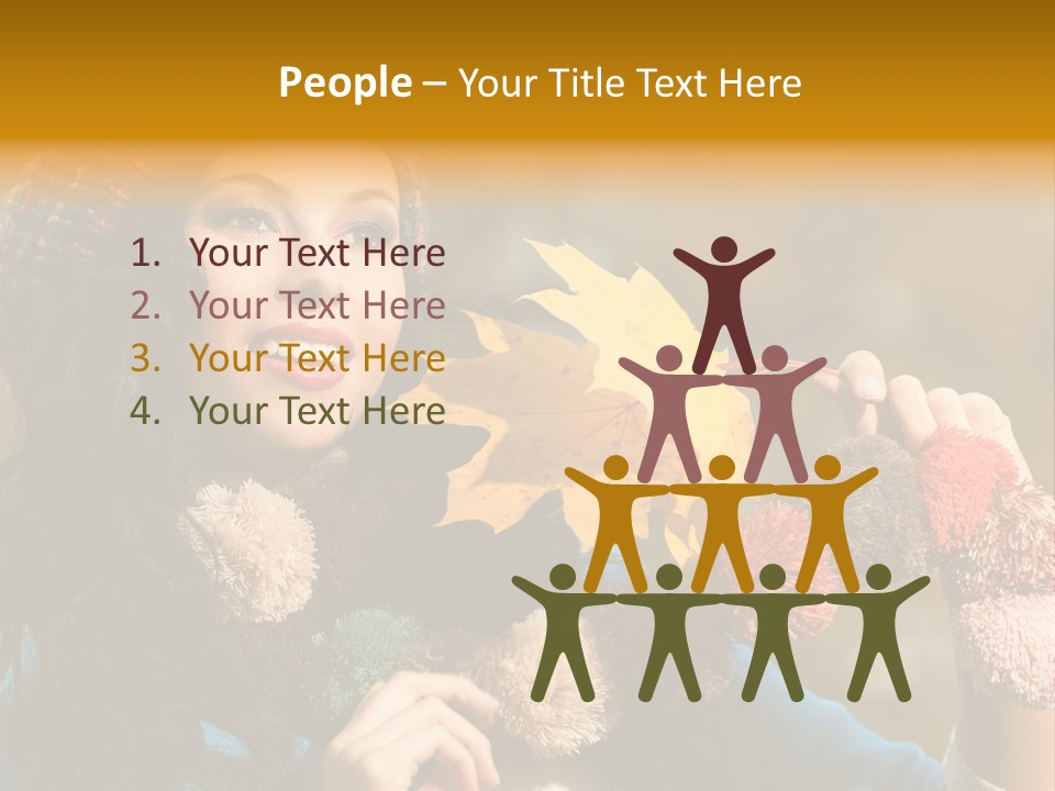 Beauty Maple Lady PowerPoint Template