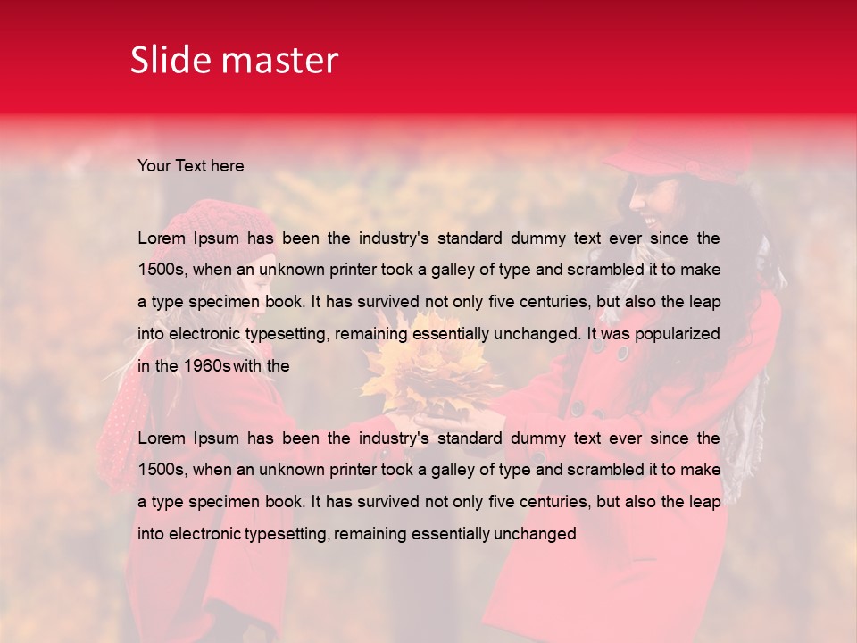 Mother Scarf Walk PowerPoint Template