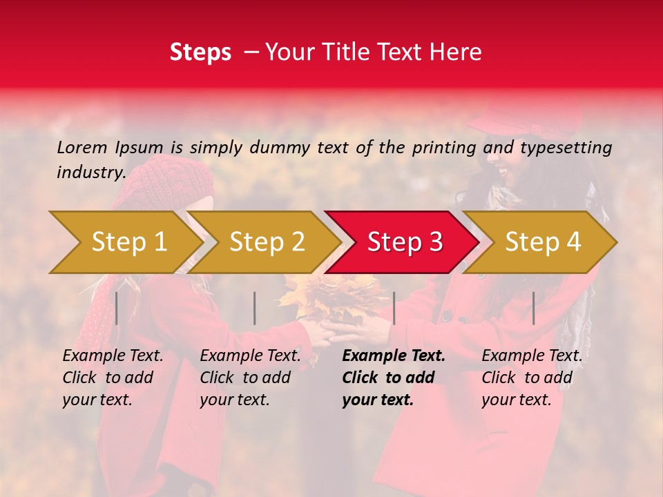 Mother Scarf Walk PowerPoint Template