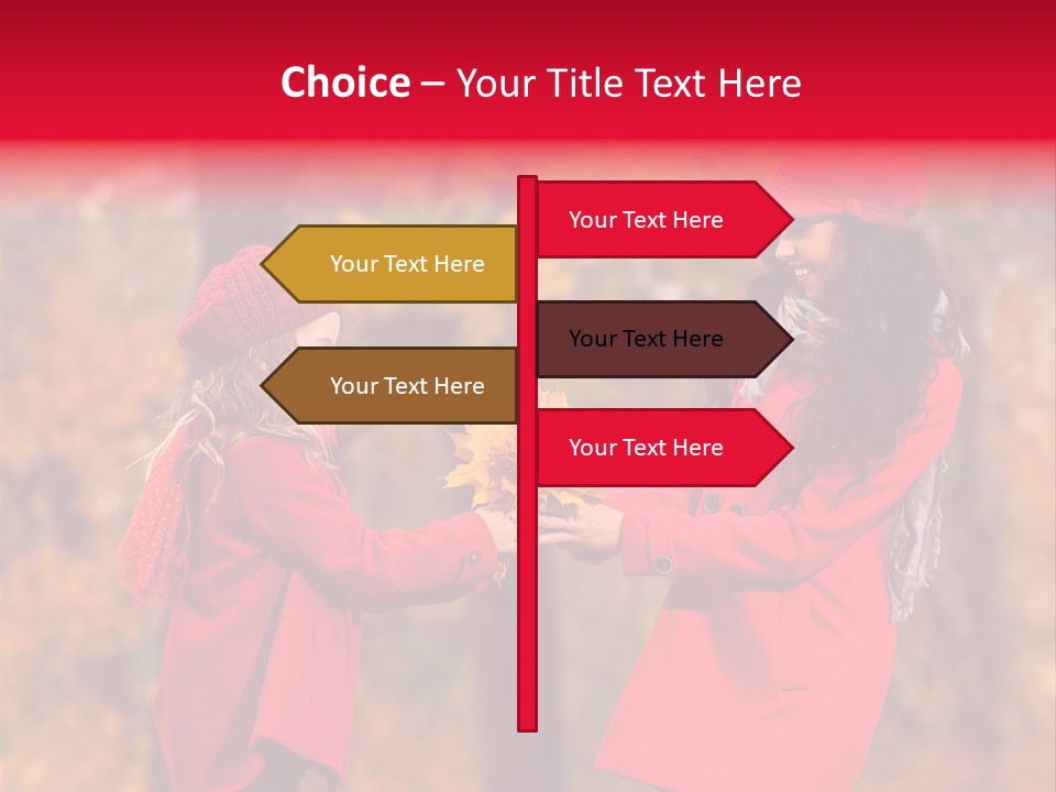 Mother Scarf Walk PowerPoint Template