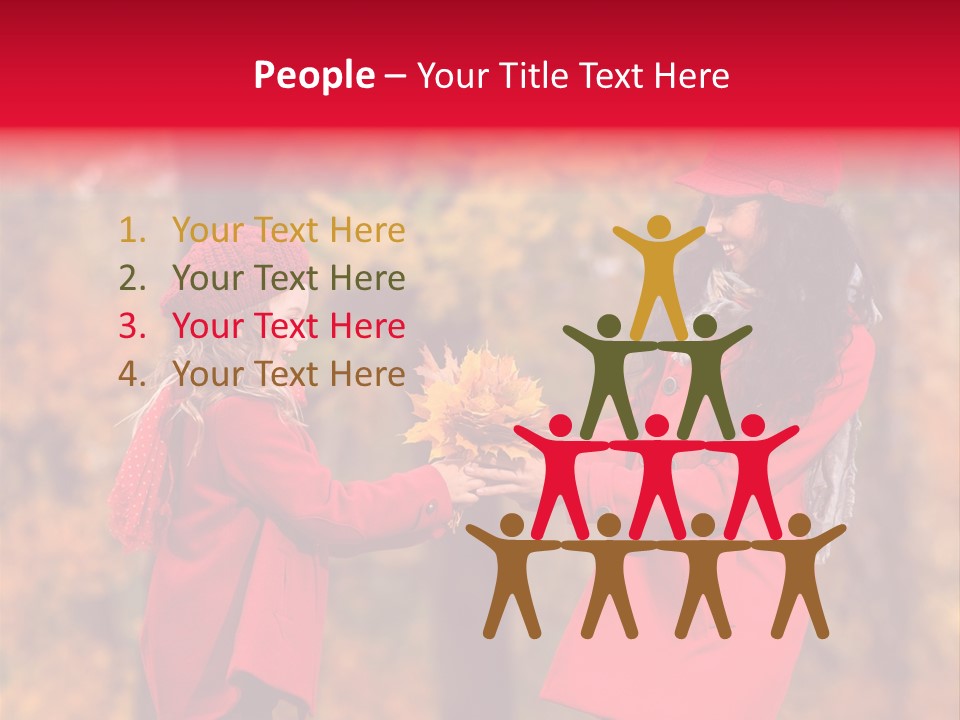 Mother Scarf Walk PowerPoint Template