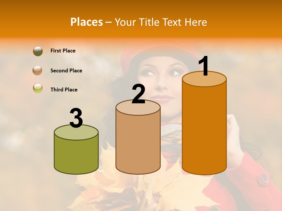 Leaf Female Yellow PowerPoint Template