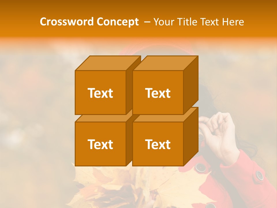 Leaf Female Yellow PowerPoint Template