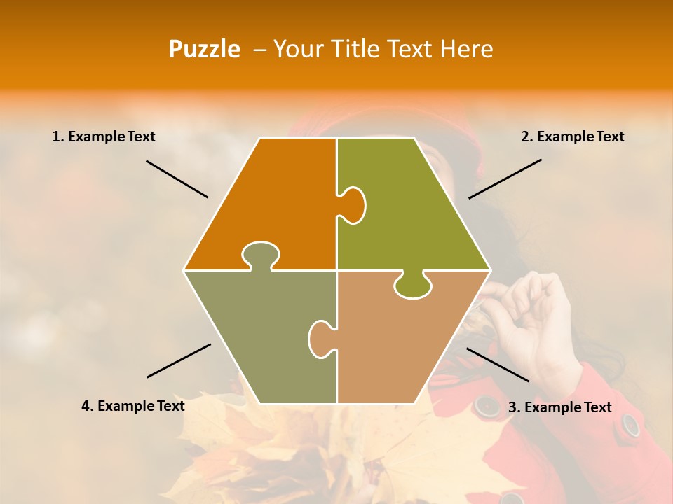 Leaf Female Yellow PowerPoint Template