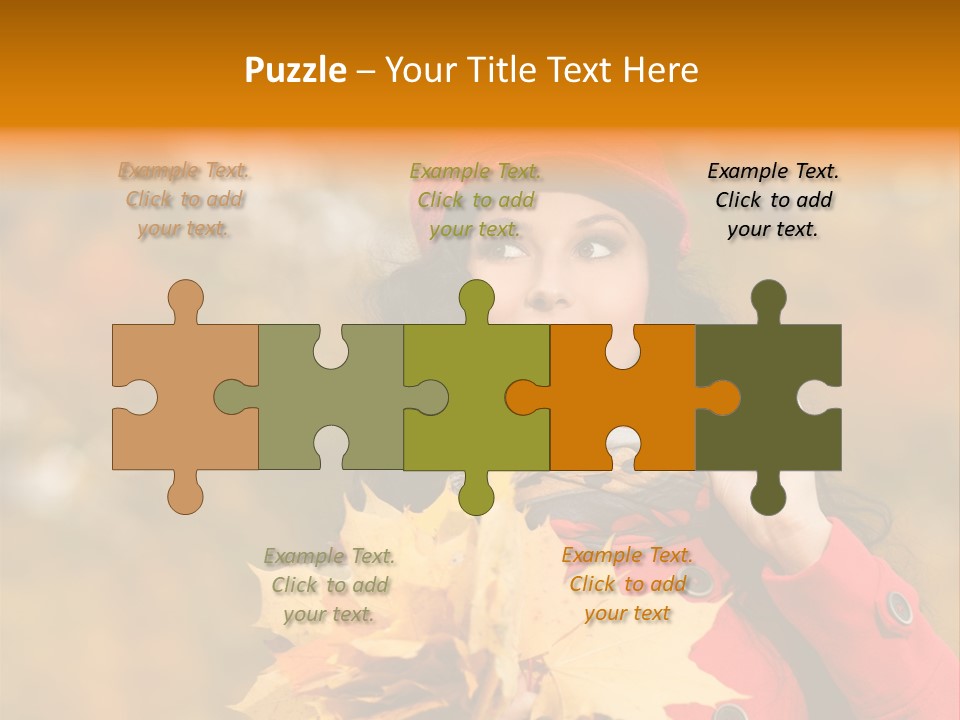 Leaf Female Yellow PowerPoint Template