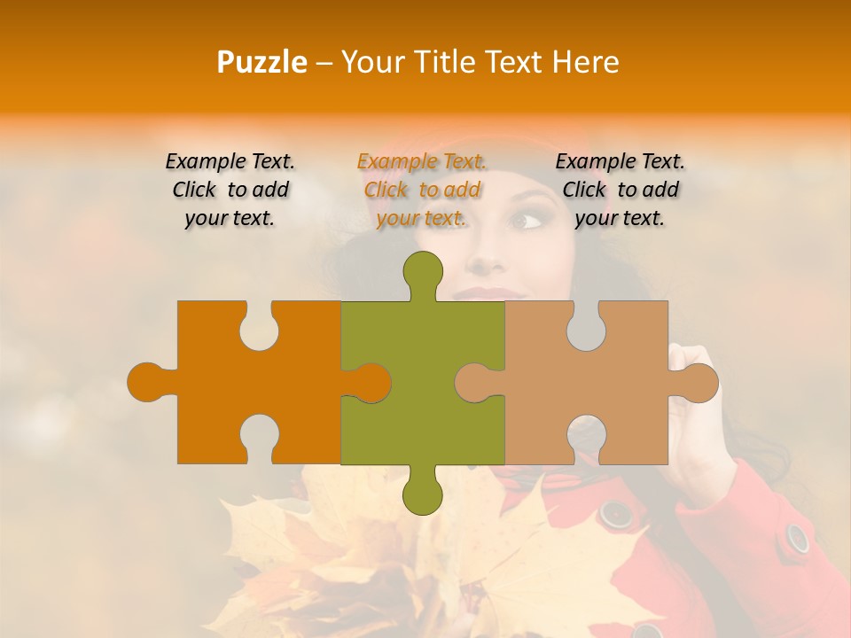 Leaf Female Yellow PowerPoint Template