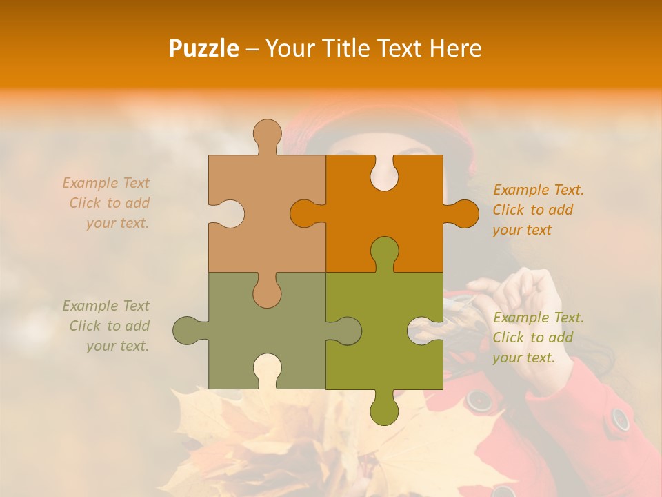 Leaf Female Yellow PowerPoint Template