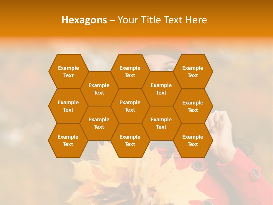 Leaf Female Yellow PowerPoint Template