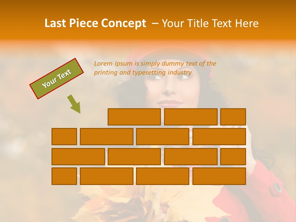 Leaf Female Yellow PowerPoint Template