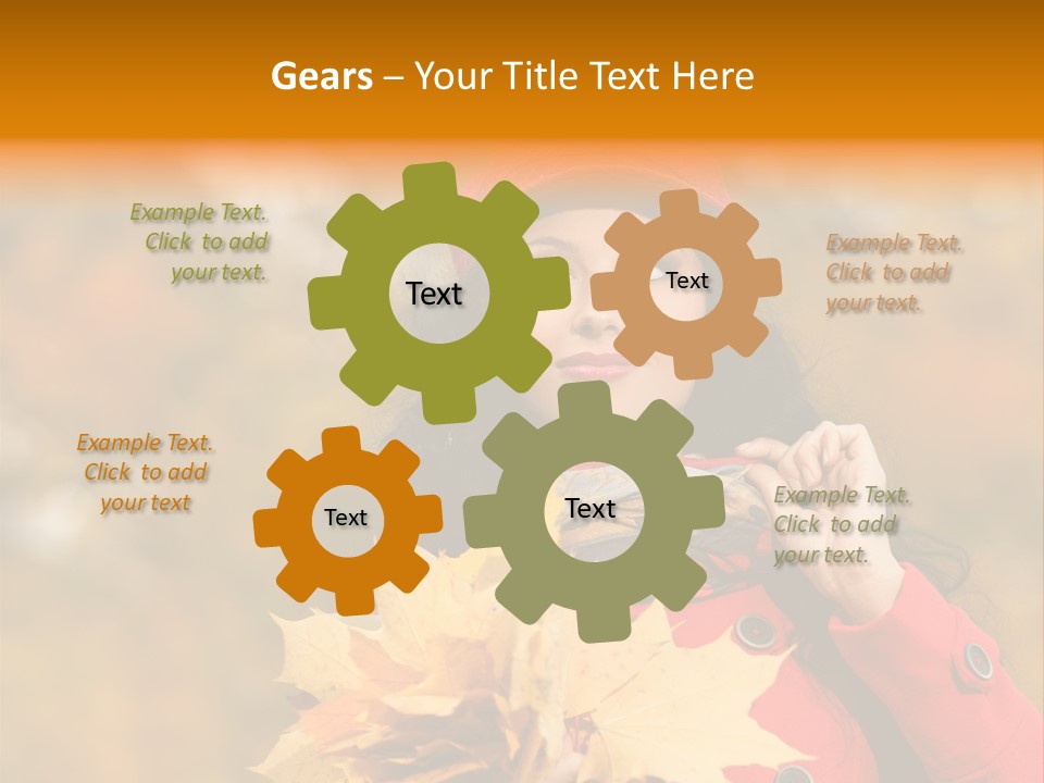 Leaf Female Yellow PowerPoint Template