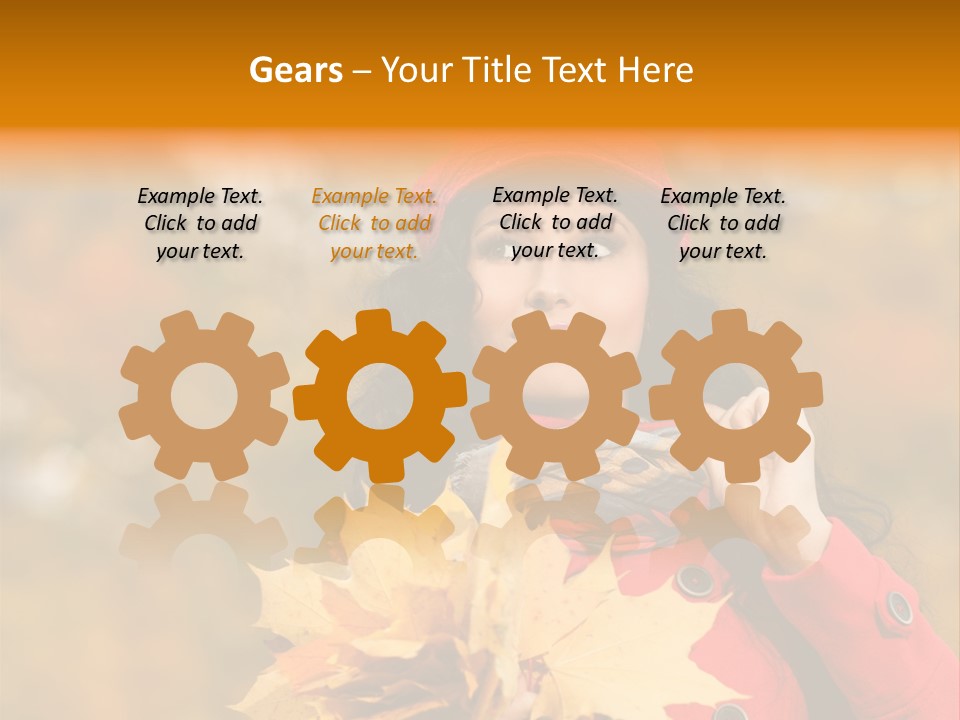 Leaf Female Yellow PowerPoint Template