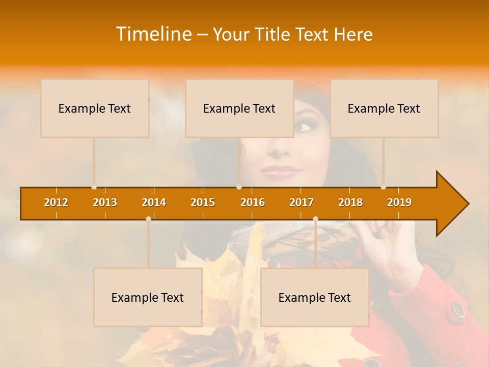Leaf Female Yellow PowerPoint Template