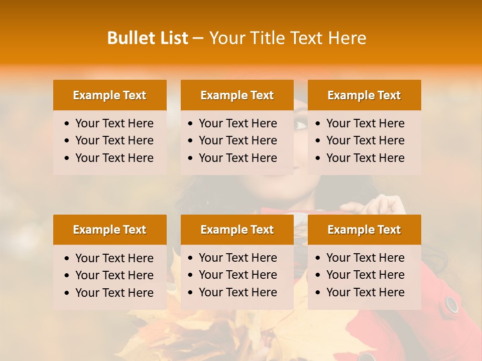 Leaf Female Yellow PowerPoint Template