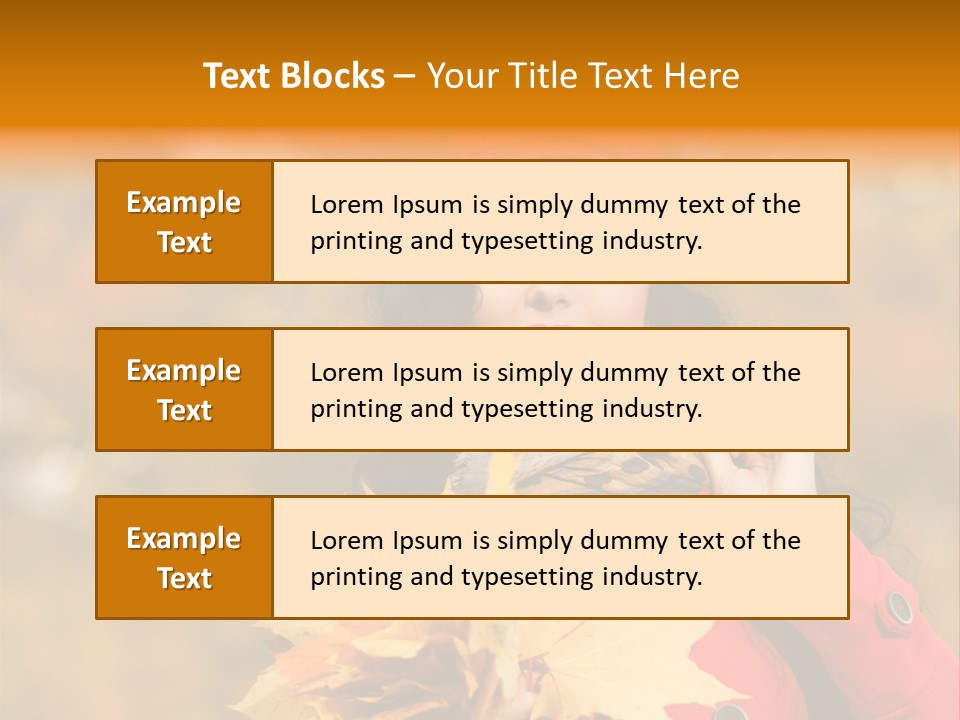 Leaf Female Yellow PowerPoint Template
