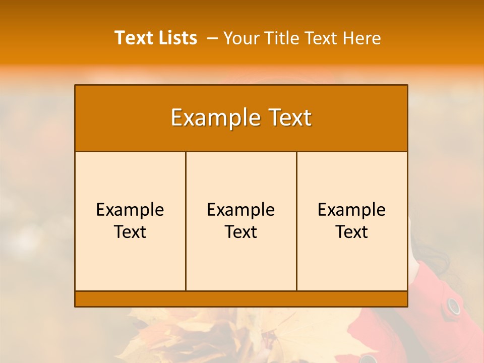 Leaf Female Yellow PowerPoint Template