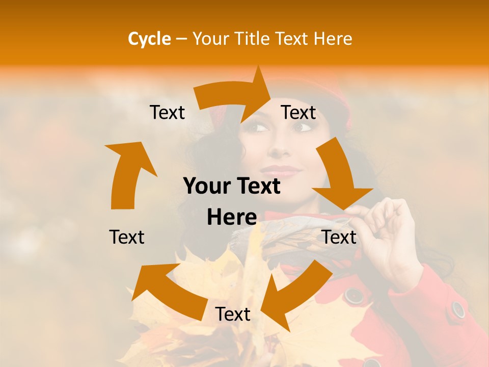 Leaf Female Yellow PowerPoint Template