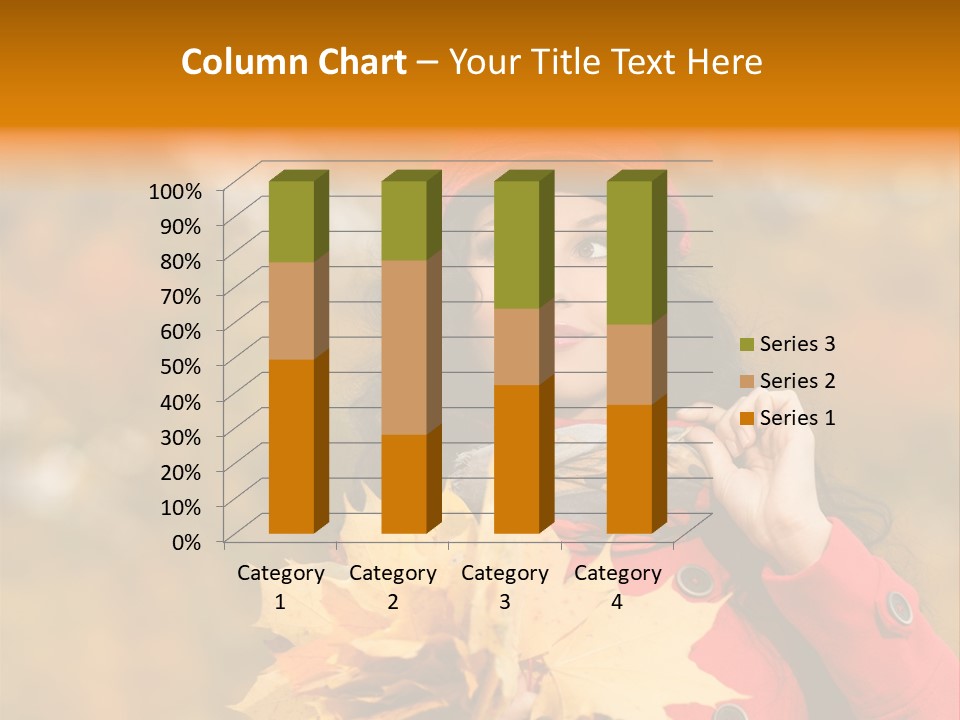 Leaf Female Yellow PowerPoint Template