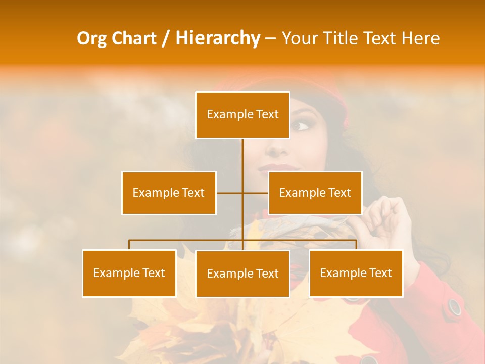Leaf Female Yellow PowerPoint Template