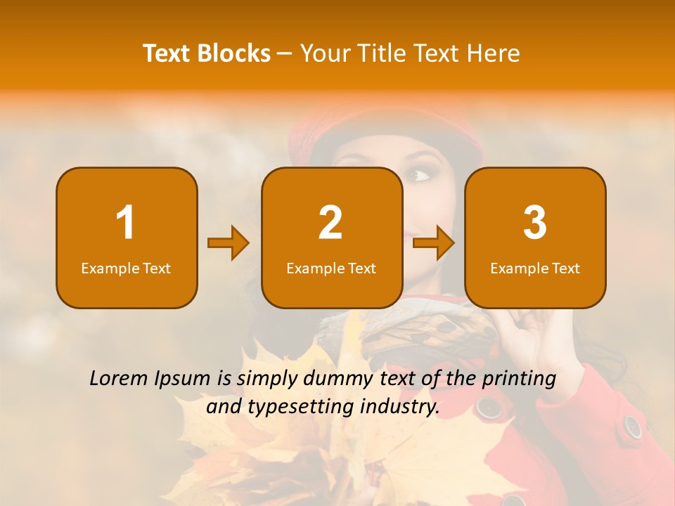 Leaf Female Yellow PowerPoint Template