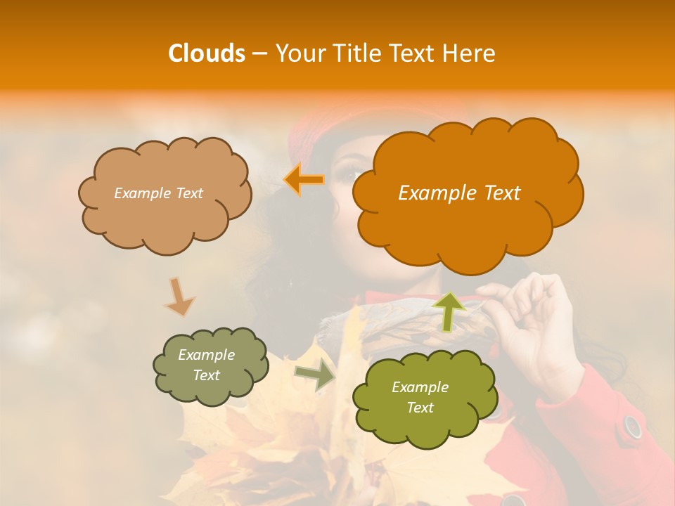 Leaf Female Yellow PowerPoint Template
