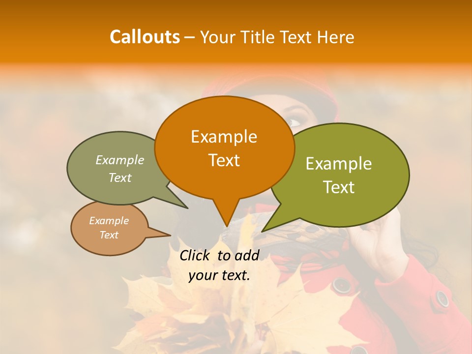 Leaf Female Yellow PowerPoint Template