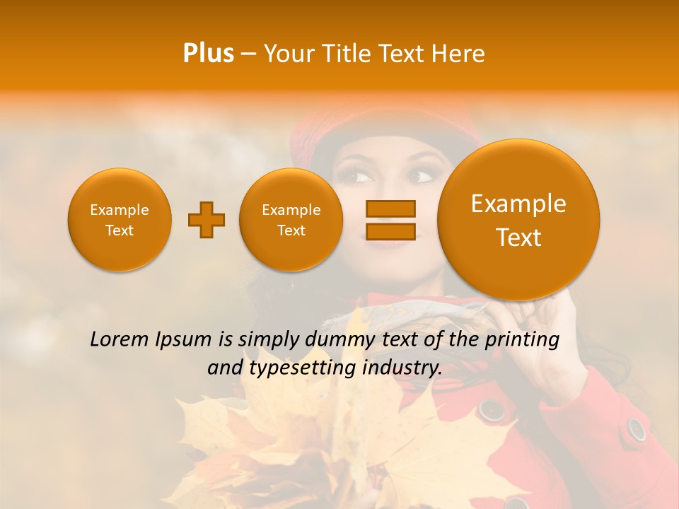 Leaf Female Yellow PowerPoint Template