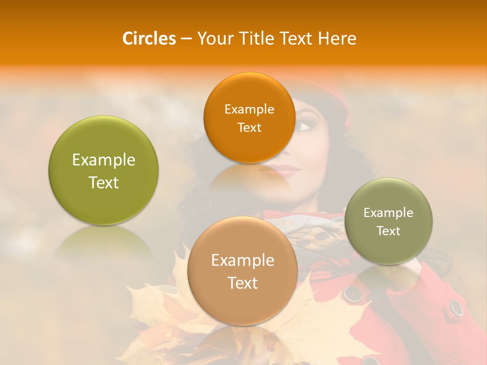 Leaf Female Yellow PowerPoint Template