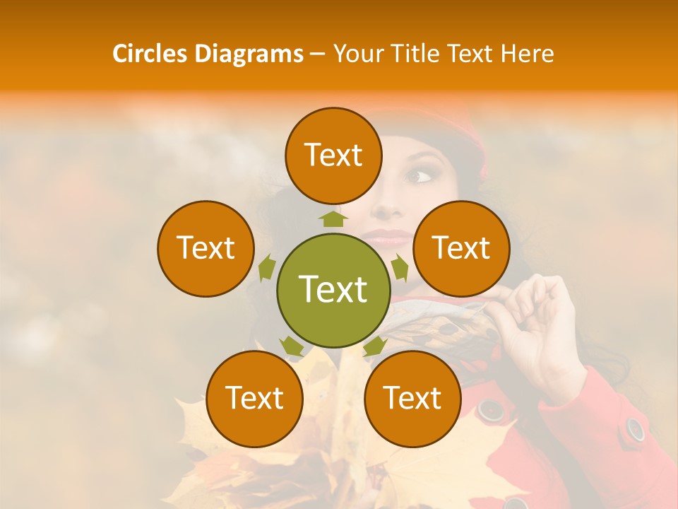 Leaf Female Yellow PowerPoint Template