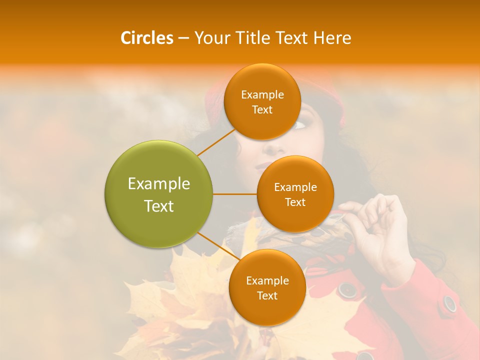 Leaf Female Yellow PowerPoint Template