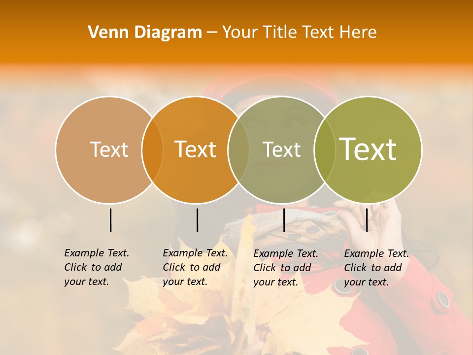 Leaf Female Yellow PowerPoint Template