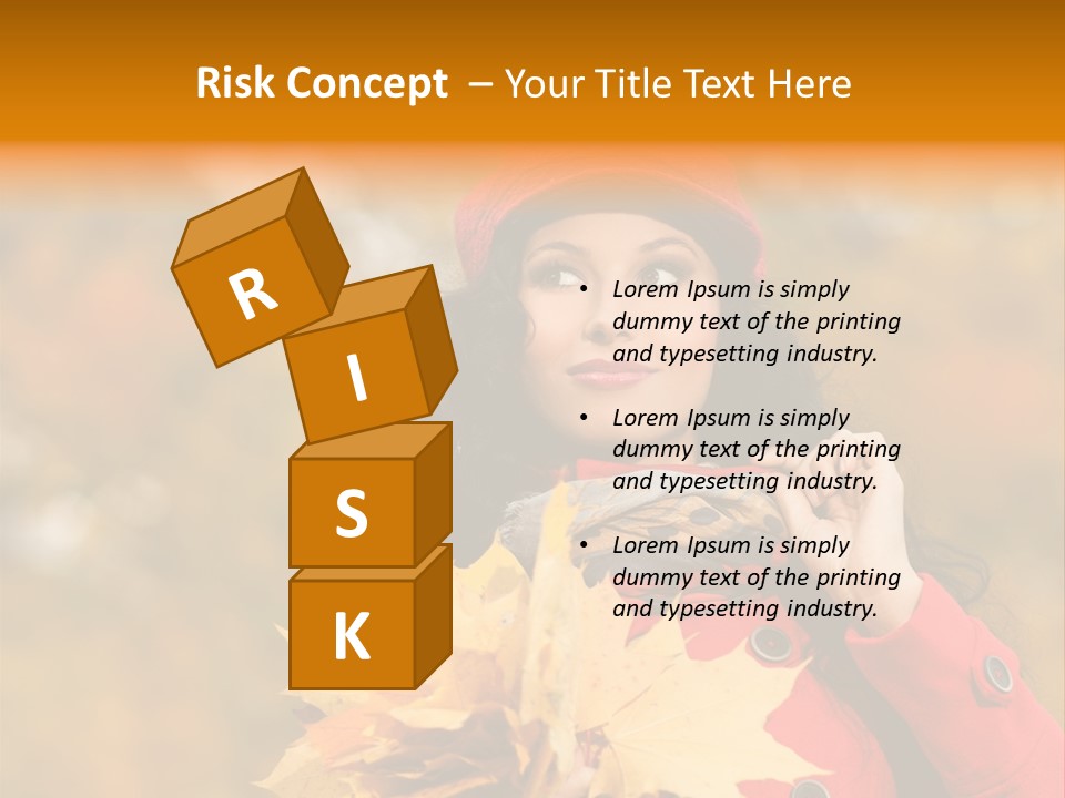 Leaf Female Yellow PowerPoint Template