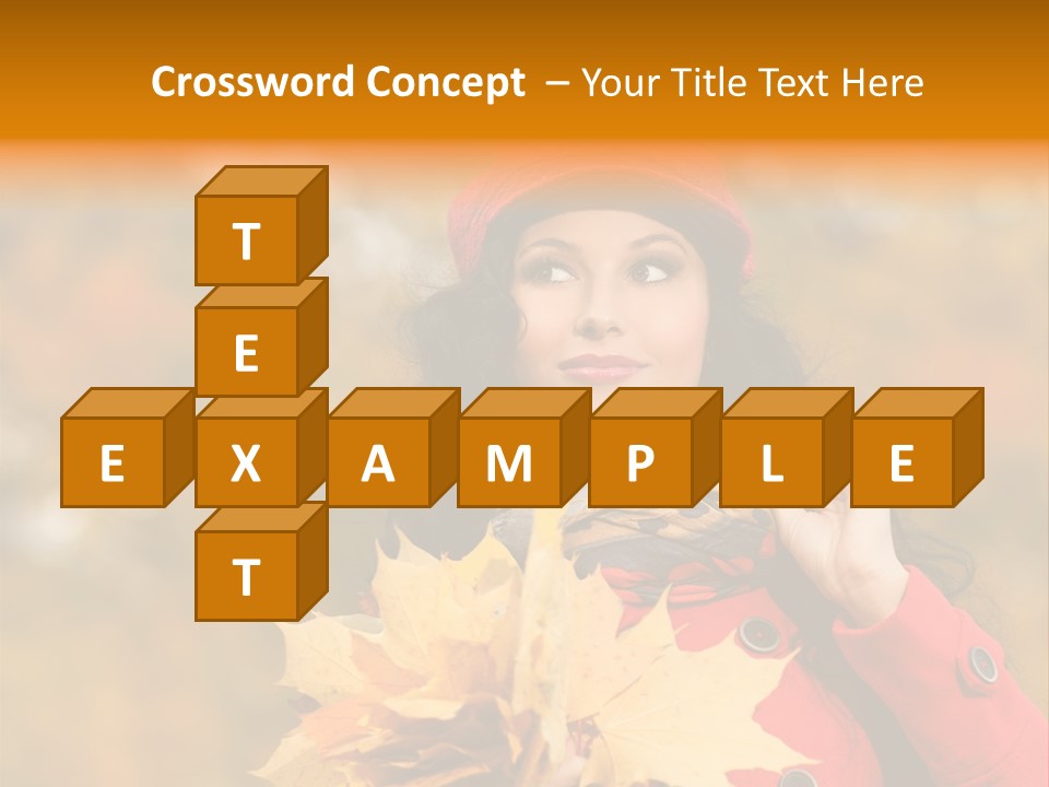 Leaf Female Yellow PowerPoint Template