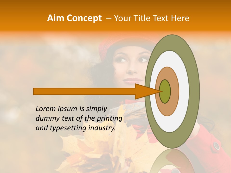 Leaf Female Yellow PowerPoint Template