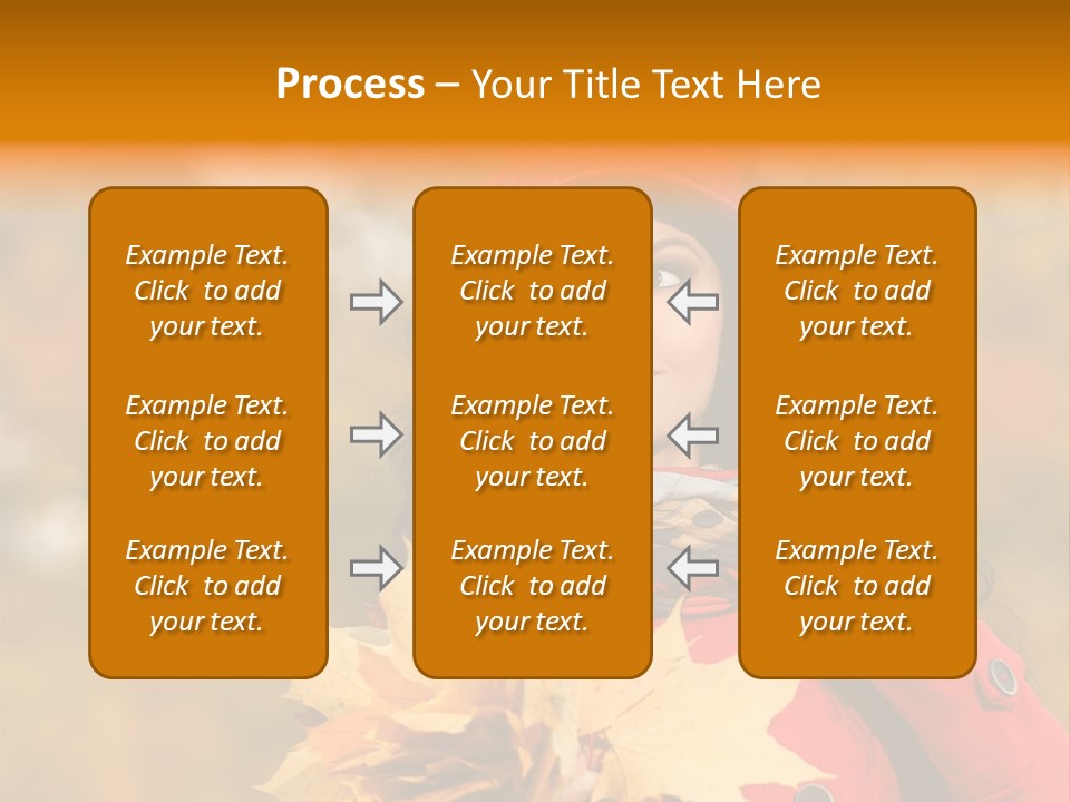 Leaf Female Yellow PowerPoint Template