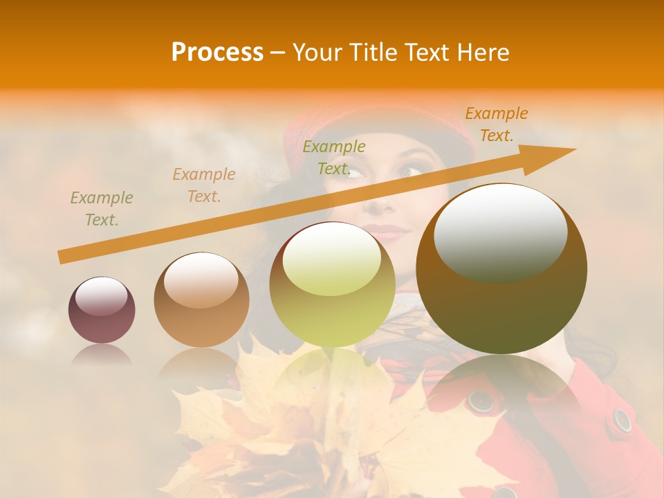 Leaf Female Yellow PowerPoint Template